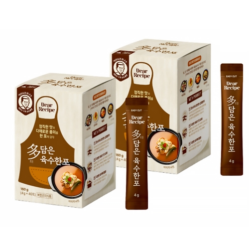 약선요리연구소 다담은 육수한포 40포 x 2박스(80포) /국내산 26가지 자연재료 분말육수  (조미료/분말류)