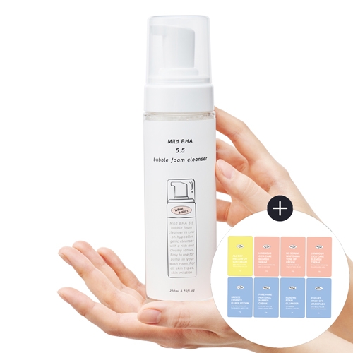 [와더스킨] 마일드 바하 5.5 약산성 버블 폼클렌져 200ml  (클렌징/필링)