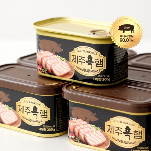 [제주마씸] 제주 흑돼지 캔햄 200gx3캔  (통조림/캔/햄/잼)