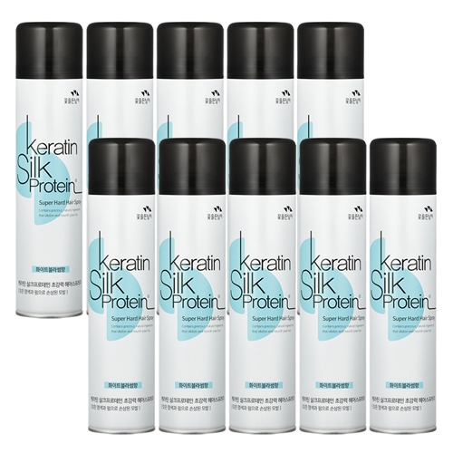 꽃을든남자 케라틴 실크프로테인 초강력 헤어스프레이 화이트블라썸향 300ml x 10개  (헤어스타일링/헤어영양제)