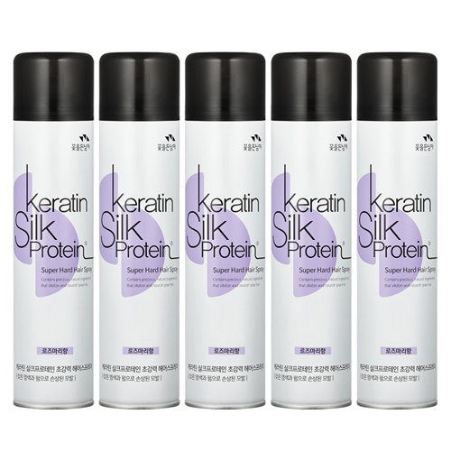 꽃을든남자 케라틴 실크프로테인 초강력 헤어스프레이 로즈마리향 300ml x 5개  (헤어스타일링/헤어영양제)