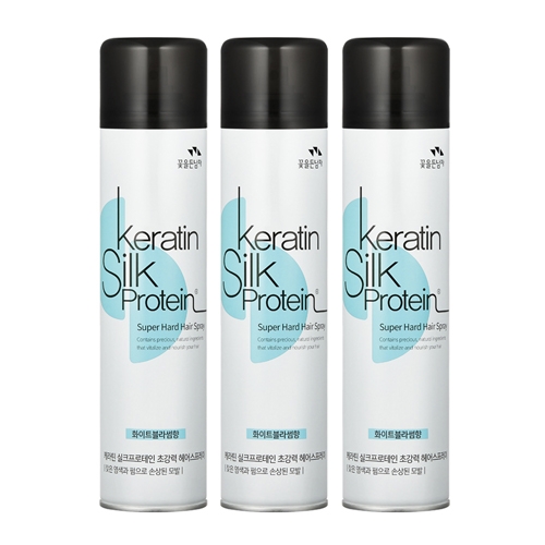 꽃을든남자 케라틴 실크프로테인 초강력 헤어스프레이 화이트블라썸향 300ml x 3개  (헤어스타일링/헤어영양제)