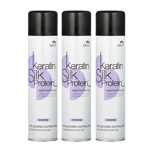 꽃을든남자 케라틴 실크프로테인 초강력 헤어스프레이 로즈마리향 300ml x 3개   (헤어스타일링/헤어영양제)