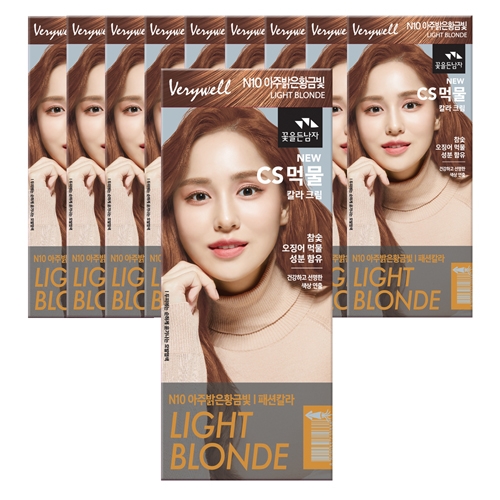 꽃을든남자 CS 먹물 헤어칼라 N10 아주밝은황금빛 x 10개  (염색/가발/흑채)