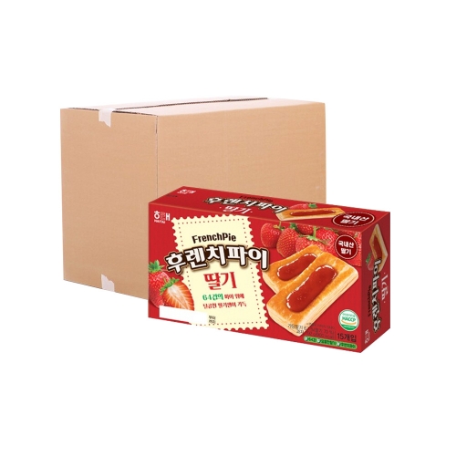 [박스] 해태 후렌치파이 딸기 192g 12입  (빵/케익/밀가루가공식품)