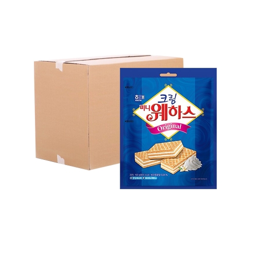 [박스] 해태 크림 미니웨하스 150g 15입  (빵/케익/밀가루가공식품)