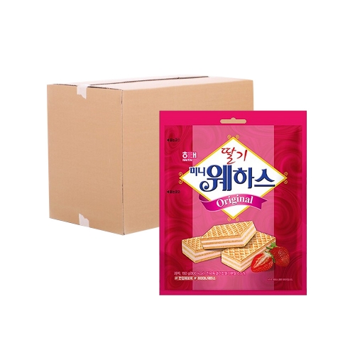 [박스] 해태 딸기 미니웨하스 150g 15입  (빵/케익/밀가루가공식품)