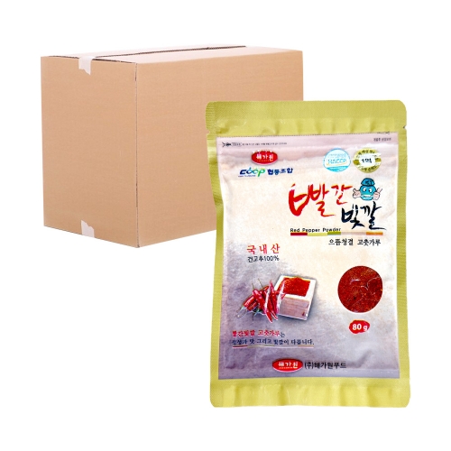 [박스] 해가원 고춧가루(국산) 80g 100입  (물엿/식초/소스/액젖)