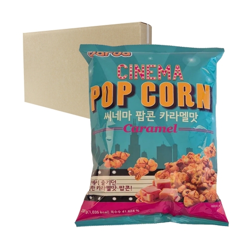 [박스] 제이앤이 시네마팝콘 카라멜맛 200g 10입  (과자/껌/스낵류)