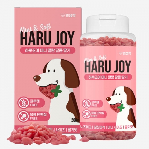 [펫생각] 하루조이_노즈워크간식 미니말랑_달콤딸기 200g_강아지용  (애견간식)