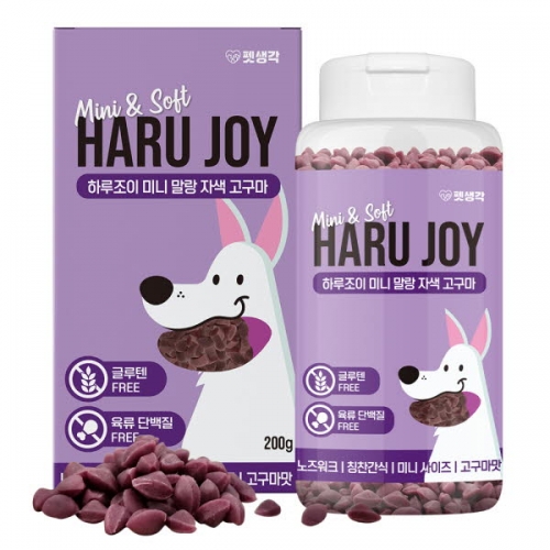 [펫생각] 하루조이_노즈워크간식 미니말랑_자색고구마 200g_강아지용  (애견간식)