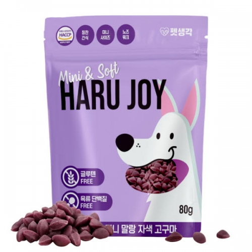 [펫생각] 하루조이_노즈워크간식 미니말랑_자색고구마 80g_강아지용  (애견간식)