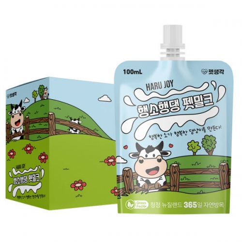 [펫생각] 하루조이_행소행댕 펫밀크 100ml*10개_강아지/고양이 겸용  (애견간식)