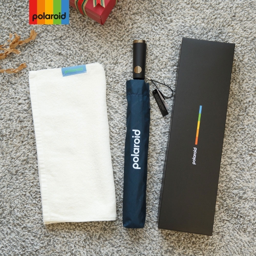 폴라로이드 2단 스펙트럼 엠보 우산+스펙트럼 호텔타올(1p) (150g) 세트  (우산/양산/우비)