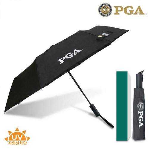 PGA 55완전자동3단UV차단우양산(블랙)(손잡이일자형)1P  (우산/양산/우비)