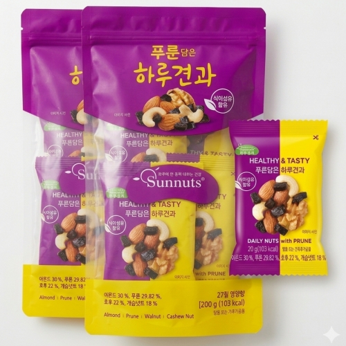 [좋은세상]푸룬담은 하루견과200g(20g*10봉)x2개  (견과류(기타)/약단밤/밤)