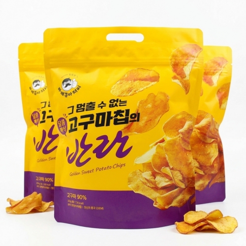 [좋은세상] 달콤빠삭 고구마칩의반란350gx3개  (과자/껌/스낵류)