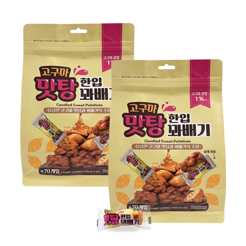 [좋은세상] 고구마맛탕 한입꽈배기 520g+520g 총 1040g 개별포장  (과자/껌/스낵류)