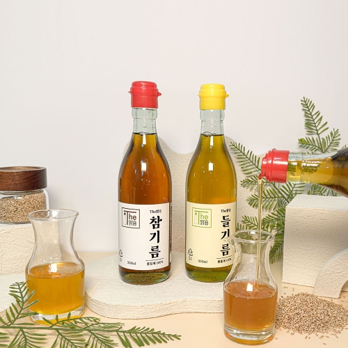 50만병 판매! 더맑음 참기름 들기름 350ml 1+1  (식용유/참기름/오일류/시럽)