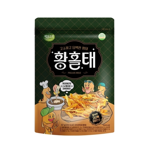 바다소리 황홀태 스탠드 60g (20봉/1박스)/고단백 영양간식 황태스낵  (과자/껌/스낵류)