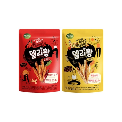 바다소리 델리황 라이트 20g (20봉/1박스)/저당 영양간식 황태스낵  (과자/껌/스낵류)