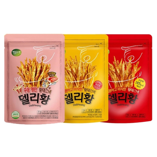 바다소리 델리황 20g (20봉/1박스)/고소한 영양간식 황태스낵  (과자/껌/스낵류)