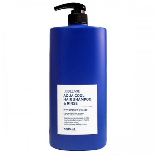 [르베라쥬] 1+1 아쿠아 쿨 헤어 샴푸린스 겸용 1000ml  (샴푸/린스/트리트먼트)
