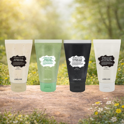 [르베라쥬] 1+1 클레이 2in1 팩 폼 120ml (4종 택1)  (크림/아이크림)