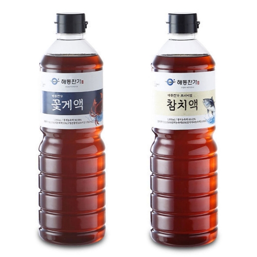 프리미엄 참치액 꽃게액 2종 세트 각 1050ml  (물엿/식초/소스/액젖)