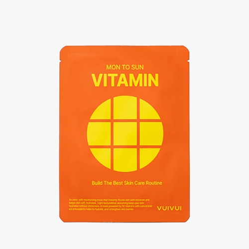 [뷰이뷰이]  먼투썬 티 트리 마스크 시트25ml×10매 /비타민(투명광채)  (마사지/마스크/팩)