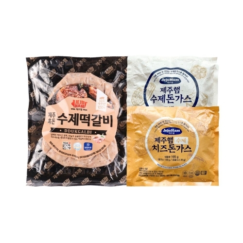 [제주햄] 제주흑돼지 돈가스+떡갈비 세트  (축산가공식품)
