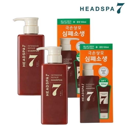 헤드스파7 극손상모 인텐시브 리페어 샴푸 500ml+100mlx2세트  (샴푸/린스/트리트먼트)