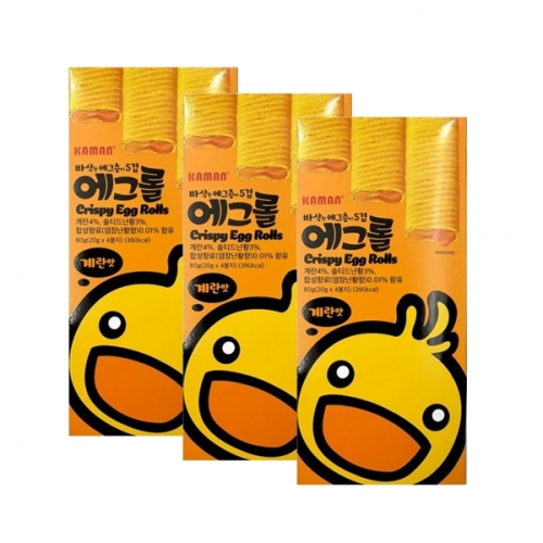 [좋은세상] 에그롤 계란맛80g x 3개  (과자/껌/스낵류)