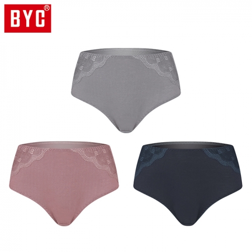 BYC 여성 하이앤노블 세미맥시 3매입 삼각팬티(R4521)  (일반/미니팬티(2~5매입))