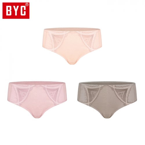 BYC 여성 베)미디 레이스 3매입 삼각팬티(R2214)  (일반/미니팬티(2~5매입))