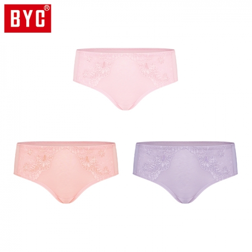 BYC 여성 베)미디 레이스 3매입 삼각팬티(R2250)  (일반/미니팬티(2~5매입))