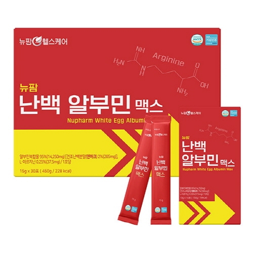 [뉴팜헬스케어] 난백 알부민 맥스 (15gx30포)/알부민 복합물/단백질/피로획복 및  활력증진에 도움  (기타건강식품)