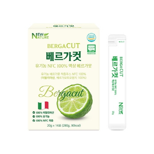 [뉴네이처] 베르가컷 (20g*14포)/이탈리아산 유기농 베르가못 착즙/폴리페놀/스틱형  (기타건강식품)