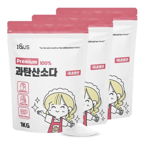 [아이앤어스] 프리미엄 과탄산소다 1kgx3개  (주방세제)