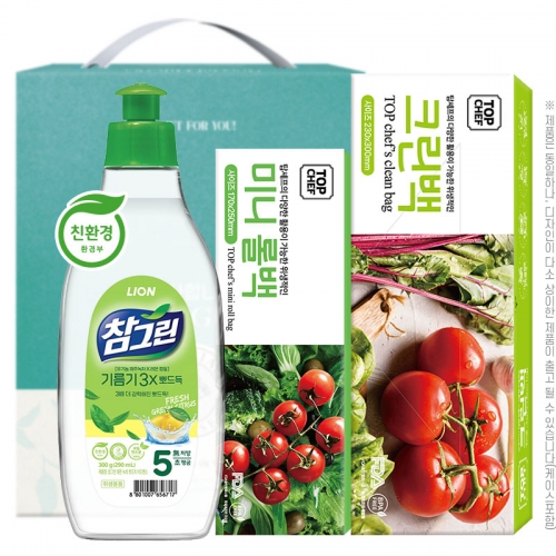 참그린녹차300용기 미니롤백 크린백(3종)  (주방세제)