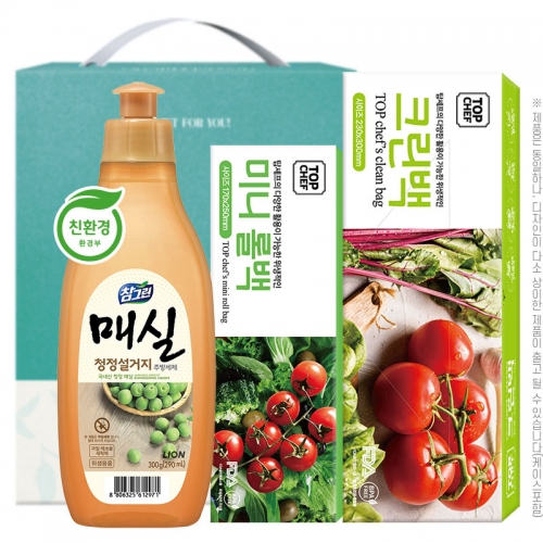 참그린매실300용기 미니롤백 크린백(3종)  (주방세제)