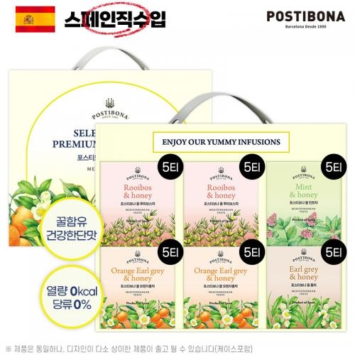 (스페인직수입)포스티보나 꿀차5티6종10호(루이보스5티2P,민트5티,오렌지홍차5티2P,홍차5티)30티  (차/티백/코코아)