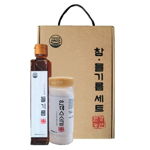 한강농산 들기름+안데스소금 2종세트  (식용유/참기름/오일류/시럽)