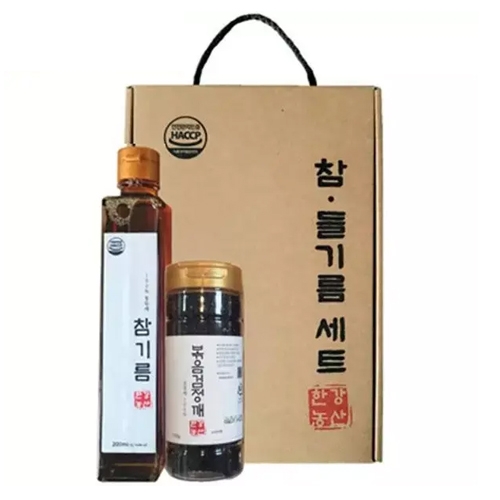 한강농산 참기름+검정볶음깨 2종세트  (식용유/참기름/오일류/시럽)
