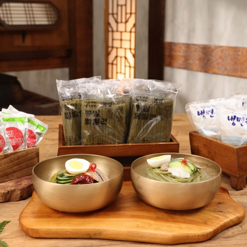 건강면 뽕잎 팔팔냉면 1세트 [ 면(180g)10팩 + 비빔장 5팩 + 육수 5팩]  (만두/국수/스파케티/냉면)