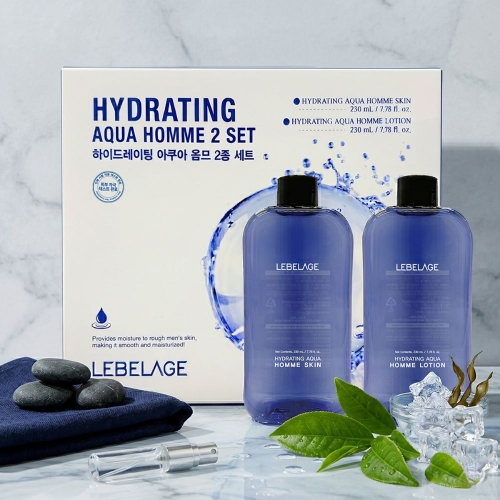 르베라쥬 하이드레이팅 아쿠아 옴므 2종 세트  (남성화장품세트)