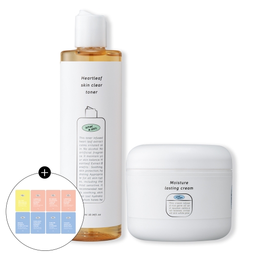 [와더스킨] 스킨클리어 토너300ml+레스팅 수분크림100ml  (스킨케어세트)