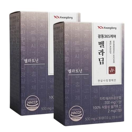 [광동365케어] 멜라딥 식물성 멜라토닌 2mg 30정 x 2개  (기타 건강식품)