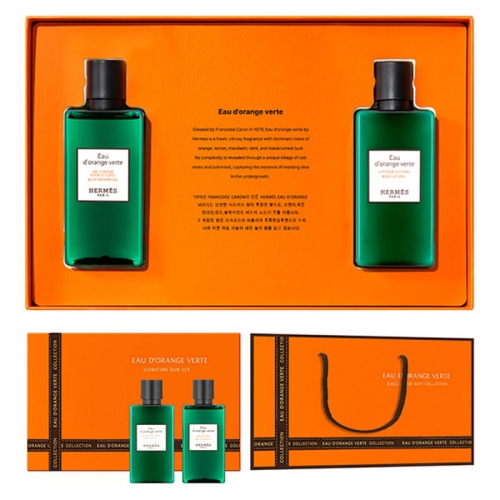 [Hermes] 에르메스 오도렌지 베르테 바디2종세트(쇼핑백포함)93166  (선물세트/여행키트)