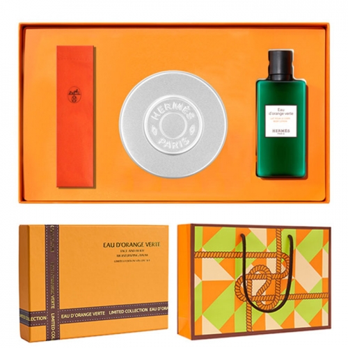 [Hermes] 에르메스 오도렌지 베르테 페이스&바디밤 스페셜세트(쇼핑백포함)93217  (선물세트/여행키트)
